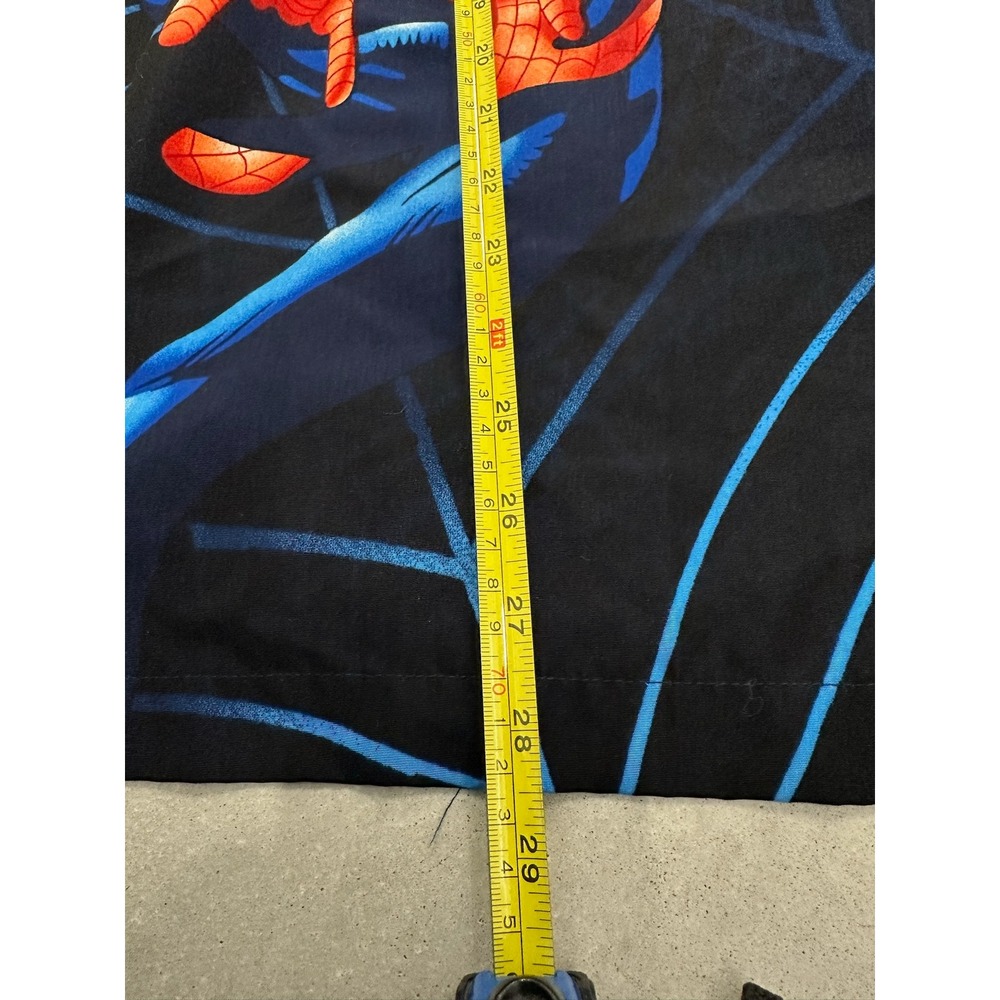 Marvel Spider Man Hawaiian Shirt Mens Blue Graphic Button Up 2002 Size XL/XXL - Picture 7 of 7